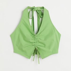 H&M halter neck drawstring top